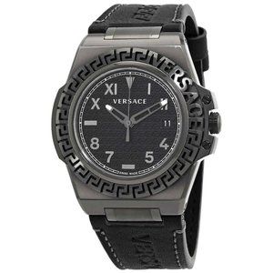 Versace Black Greca Men's Watch